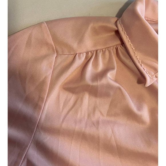 Vintage Lee Mar Pageantry Knit Pink Button Down Blouse M - Picture 4 of 10